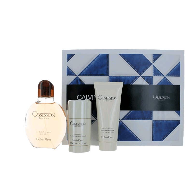 Calvin Klein Obsession Men Edt 100Ml + Deo Stick 75Ml + After Shave Balm  Gift Set price in Pakistan 